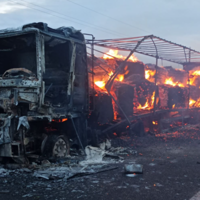 сгорела фура