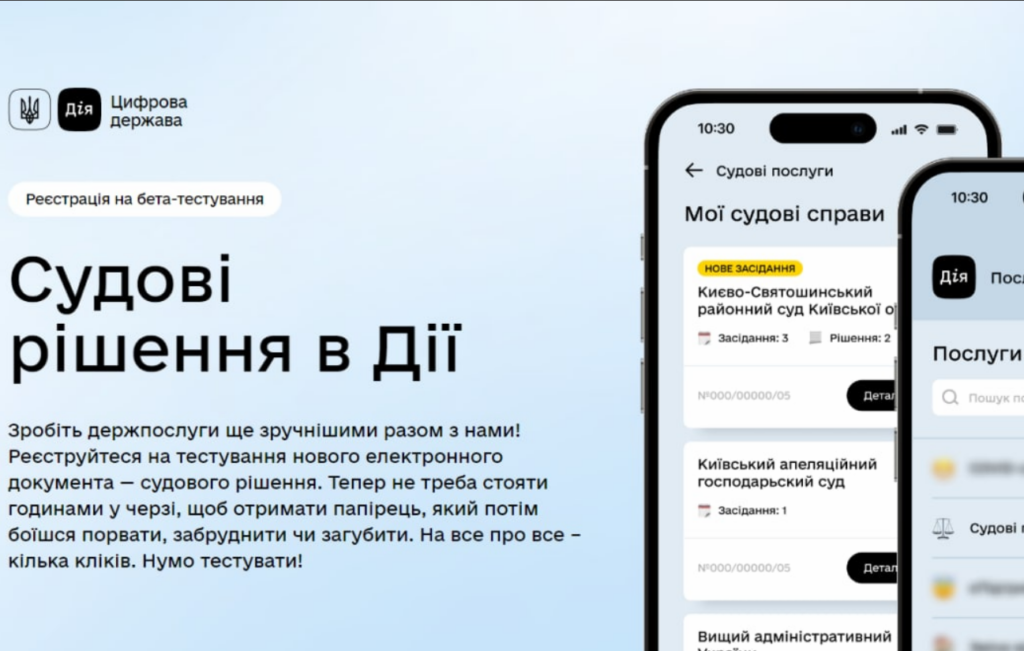 дія судові справи