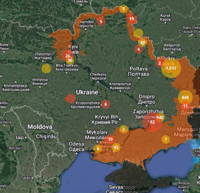 мапа замінованих територій