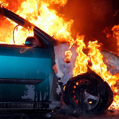 згорів автомобіль військовослужбовця