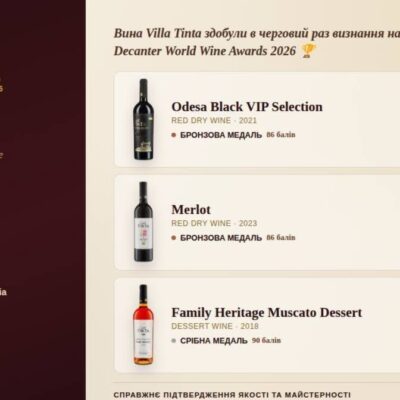 Болград вина Villa Tinta