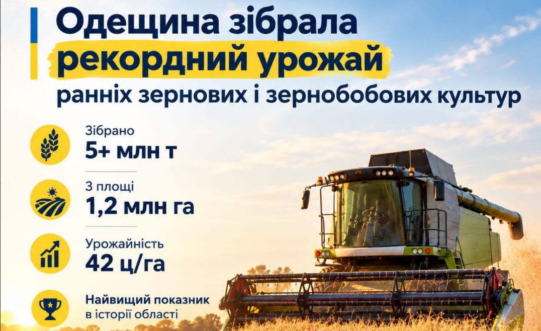 Одещина рекордний урожай